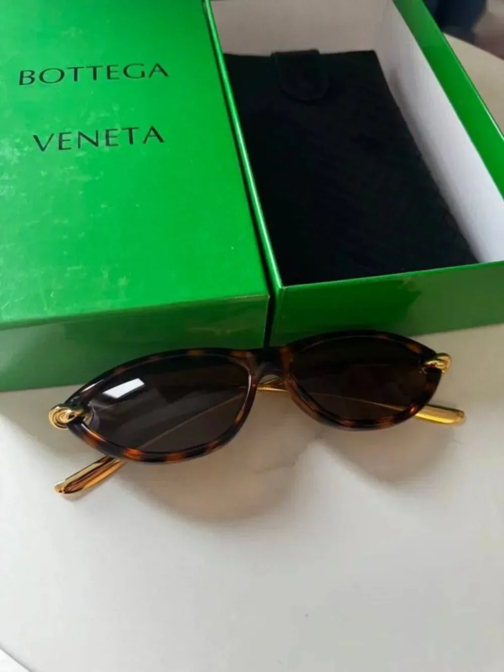 Bottega Veneta BV1390S Tortoise Cat Eye Sunglasses